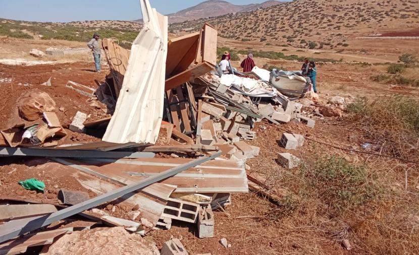 هدم منشأة زراعية في يرزا شرق طوباس