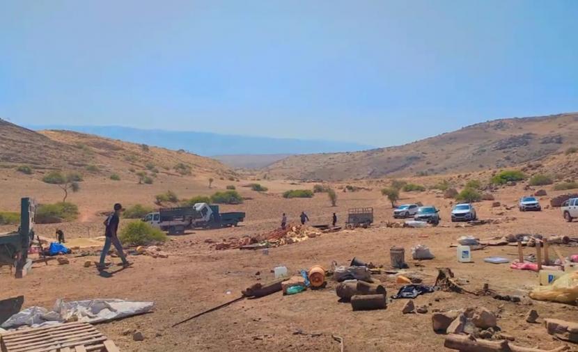 الاحتلال يوسع نبع الحمة بالأغوار ويمنع المواطنين من استخدامه
